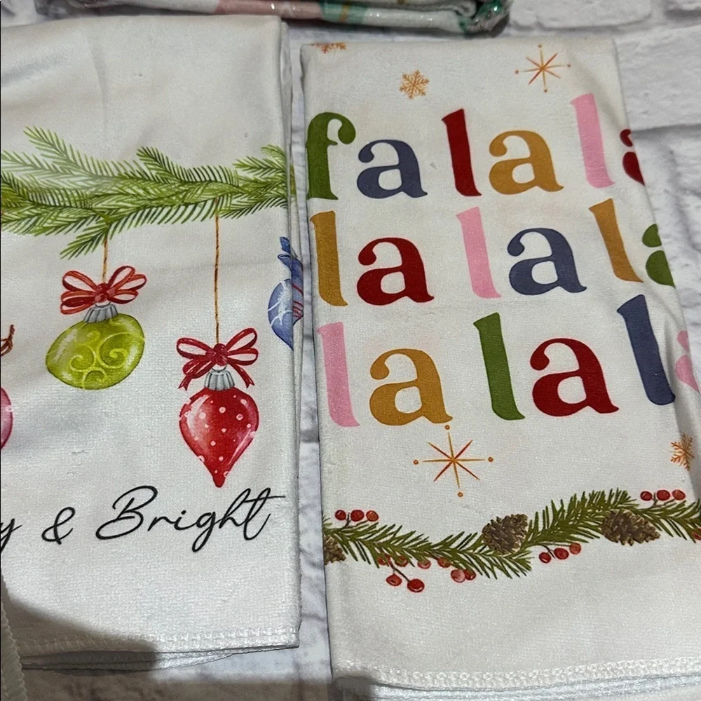 Festive Christmas Kitchen Towel Set of Seven